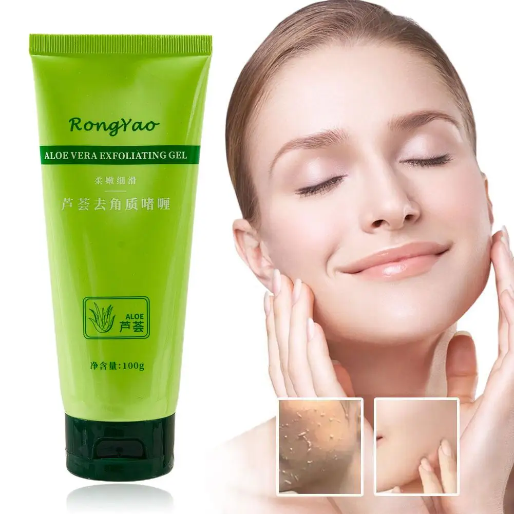 

100g Aloe Vera Exfoliating Gel Peeling Whitening Moisturizing Repair Care Skin Cleansing Soft Beauty Skin Products Facial D M5R9