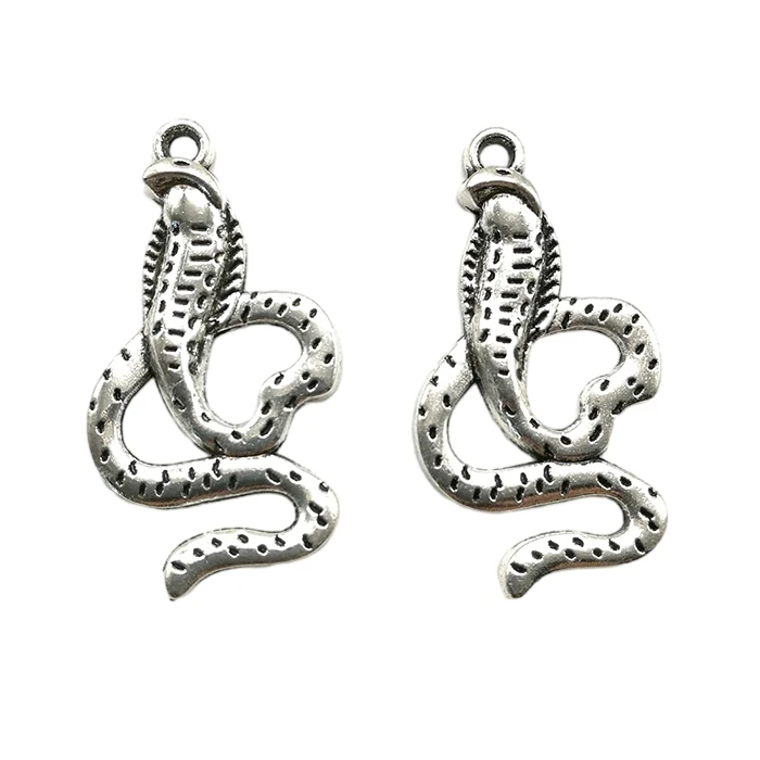

40pcs/pack Antique Silver Hand Charms Pendants For Jewelry Making 33x18mm