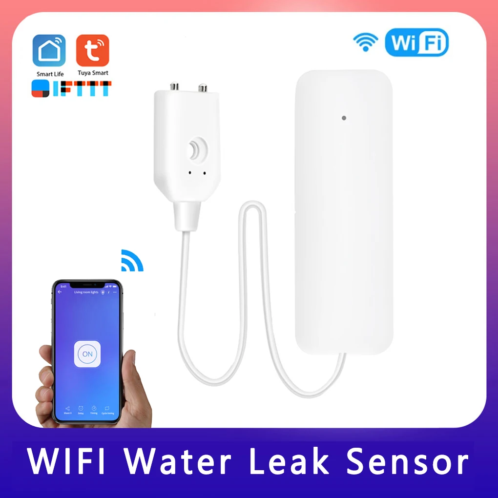 

Tuya домашняя сигнализация, сигнализация от утечки воды, независимый WIFI датчик утечки воды, детектор наводнения, оповещение о переливании, ох...