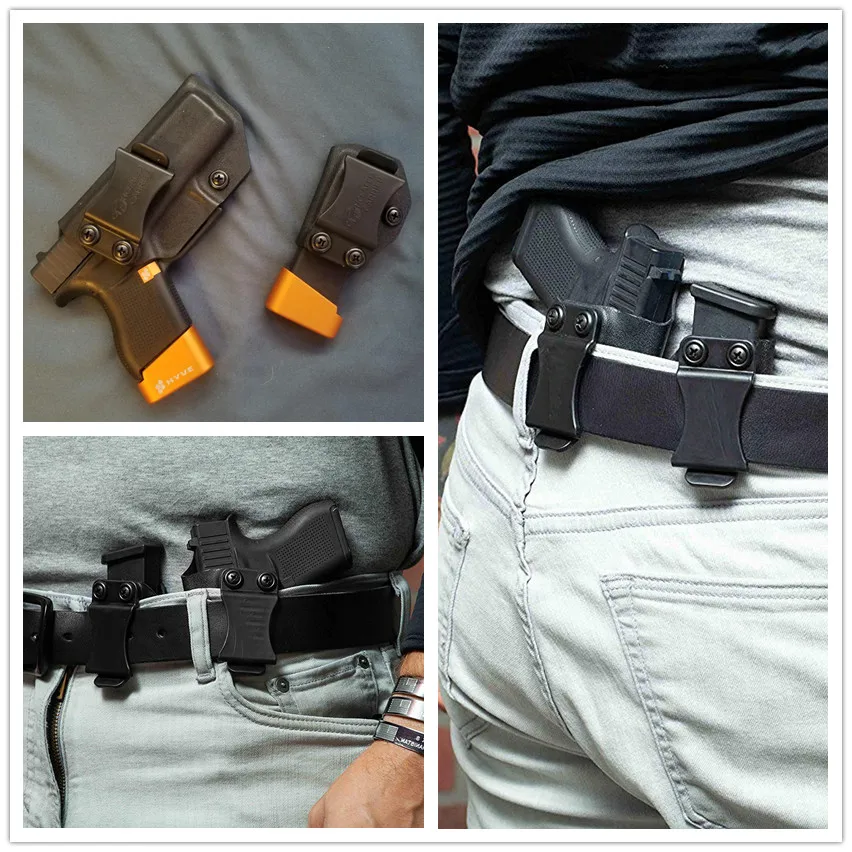 Кобура Glock 43 Kydex внутри пояса подставка для магазинов IWB скрытая переноска 9 мм G43 6
