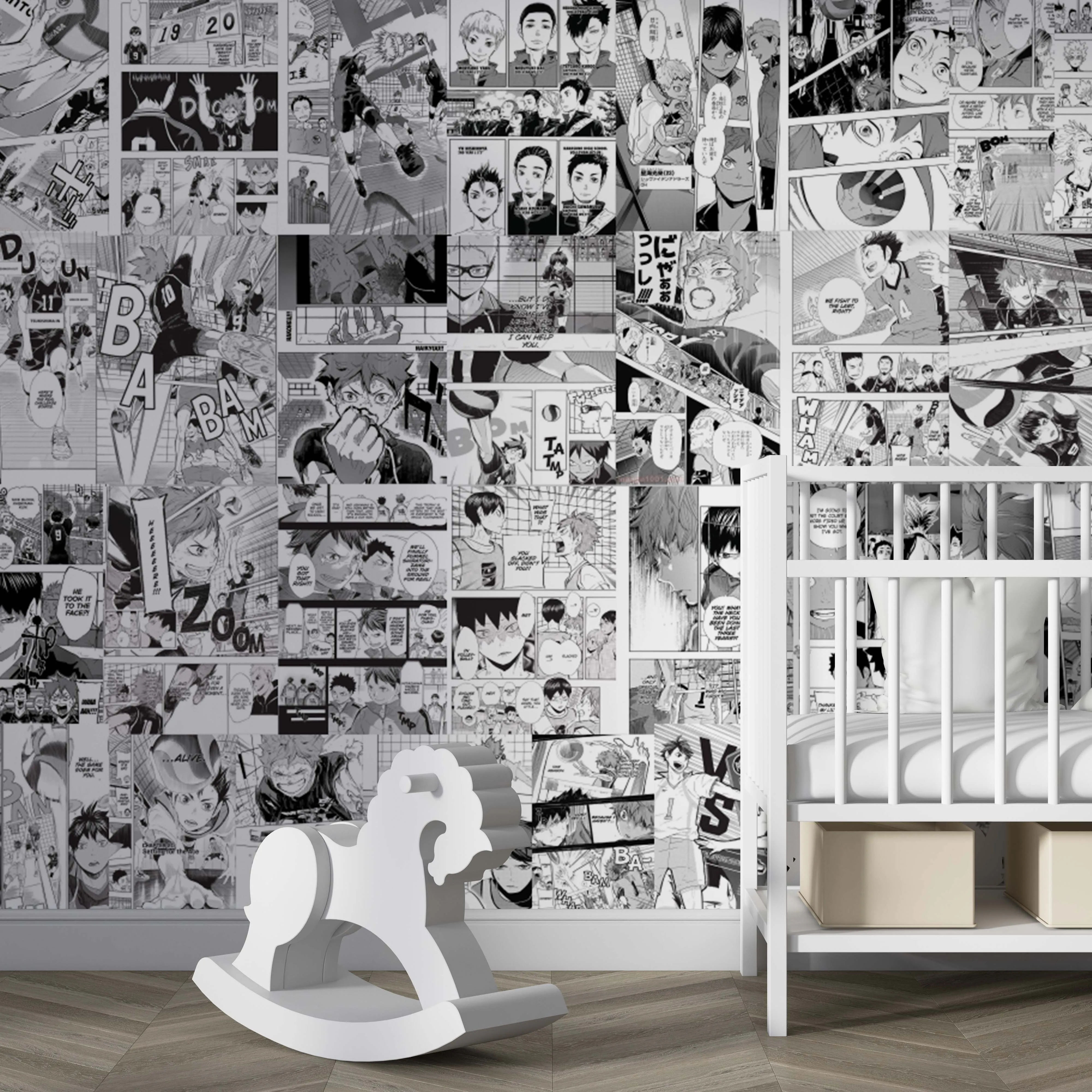 

Японское аниме атака на Титанов Haikyuu! Самоклеящиеся водонепроницаемые Настенные Декоративные плакаты, настенные наклейки, украшение детск...