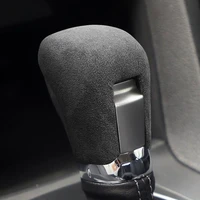 alcantara car gear shift lever cover stickers shift handle sleeve for honda civic 16 21 interior handle cover