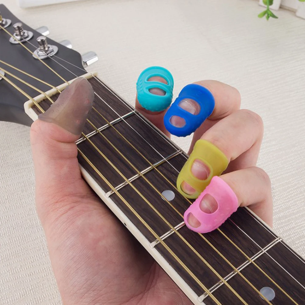 

4 шт., силиконовые накладки на пальцы гитары