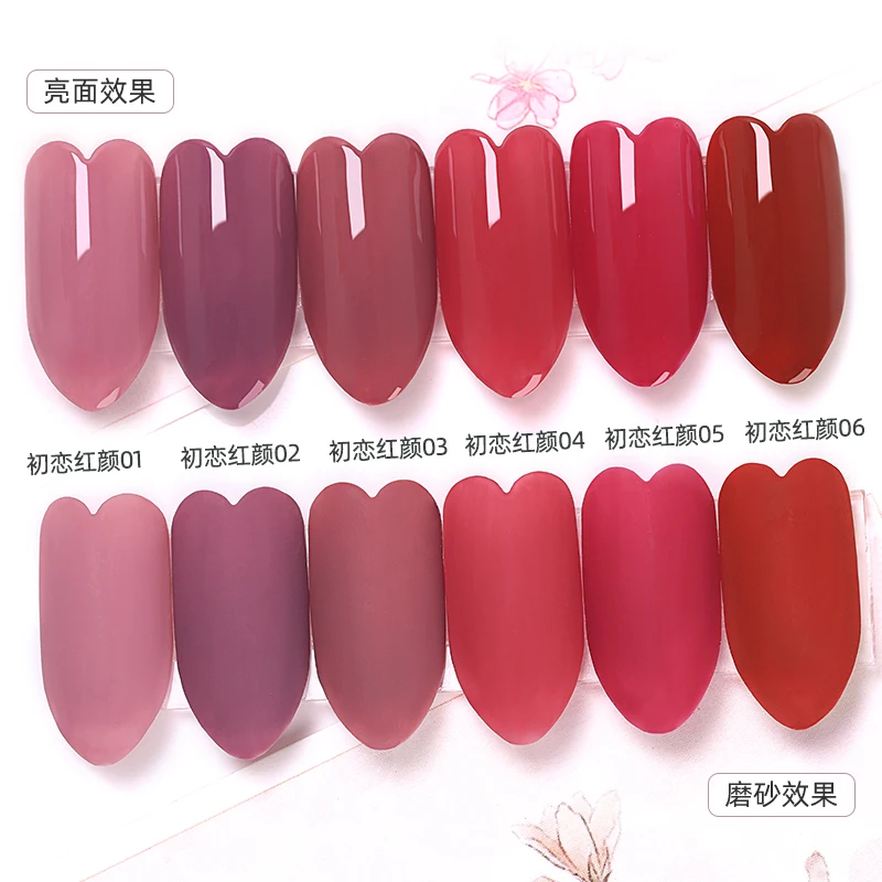 

6 Colors Nail Gel Polish 8ml Pink Red Soak Off Uv Led Long Lasting Varnish Gel Nail Art Polish Gel for Manicure DIY Supplies