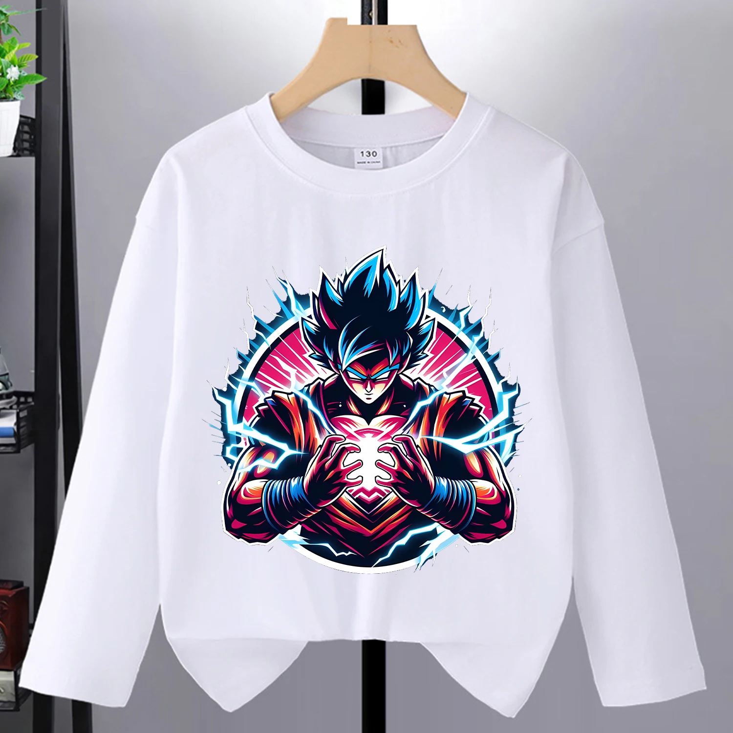 Dragon Ball Goku с длинными рукавами для детей популярная одежда в стиле аниме модный