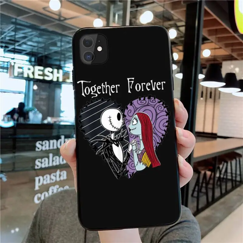 hot jack skellington phone case for iphone 13 12 11 pro max mini xs max 8 7 6 6s plus x 5s se 2020 xr cover free global shipping