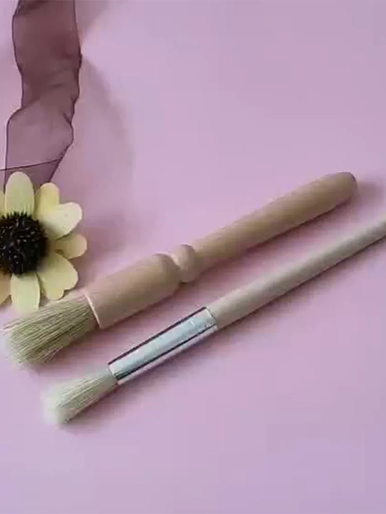 

Hand Grinder With Wooden Handle Round Head Coffee Powder Cleaning Tool Electric Grinder Cleaning Brush