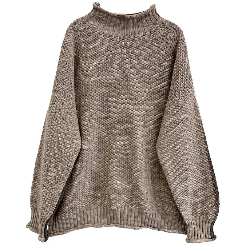 Два в одном высокие пуловеры с вырезом на осень и зиму художественная корейская