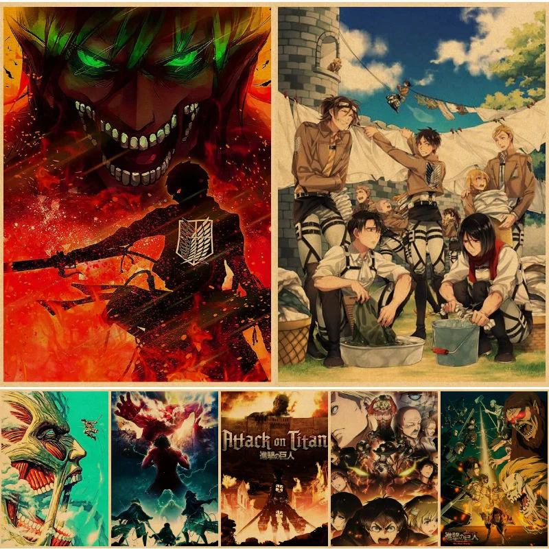 

Attack on Titan Wall posters affiche murale Wall posters painting bilder paper house bedroom decor pictures
