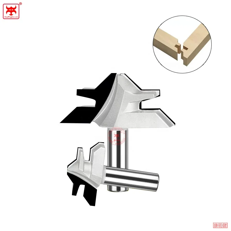 Концевая фреза KANGMINGJIAN PCD алмазная 45-градусная tenon твердосплавная