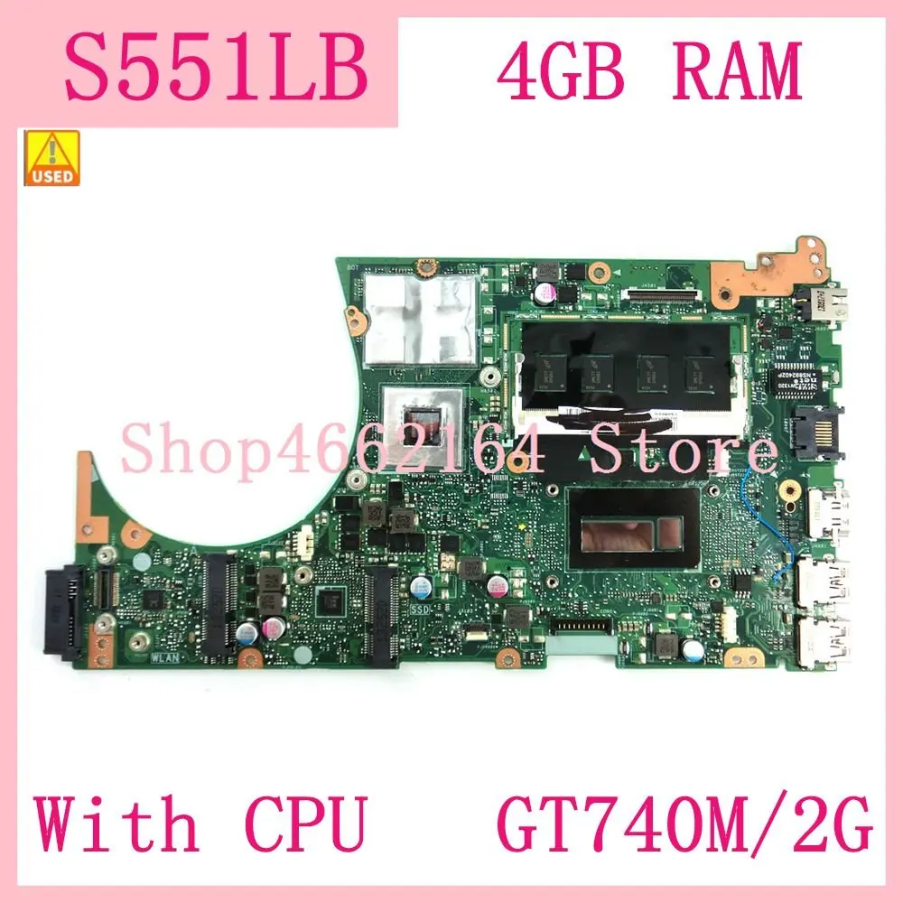 

S551LB с процессором i5/i7 4 Гб ОЗУ GT740M/2G GPU Материнская плата ASUS S551 S551L S551LN S551LA R553L K551L материнская плата для ноутбука б/у