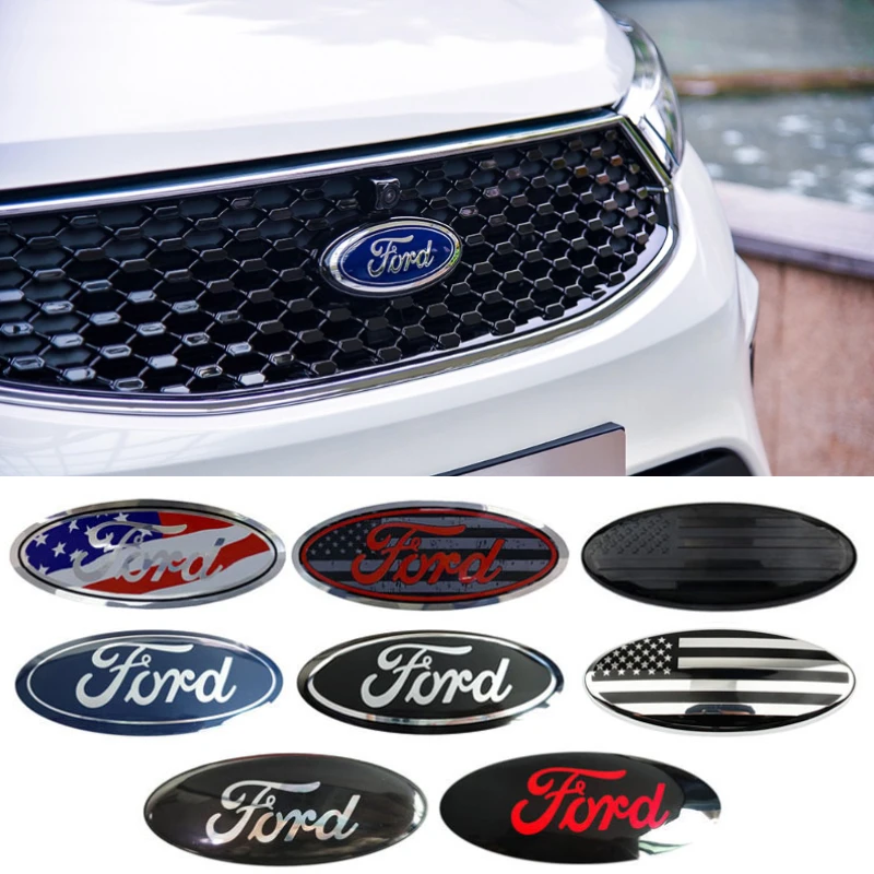 14,5x5,8 см значок на переднюю капот автомобиля, логотип, задняя наклейка, украшение для фотографий, праздник Mk7 Focus Ranger Mondeo Edge