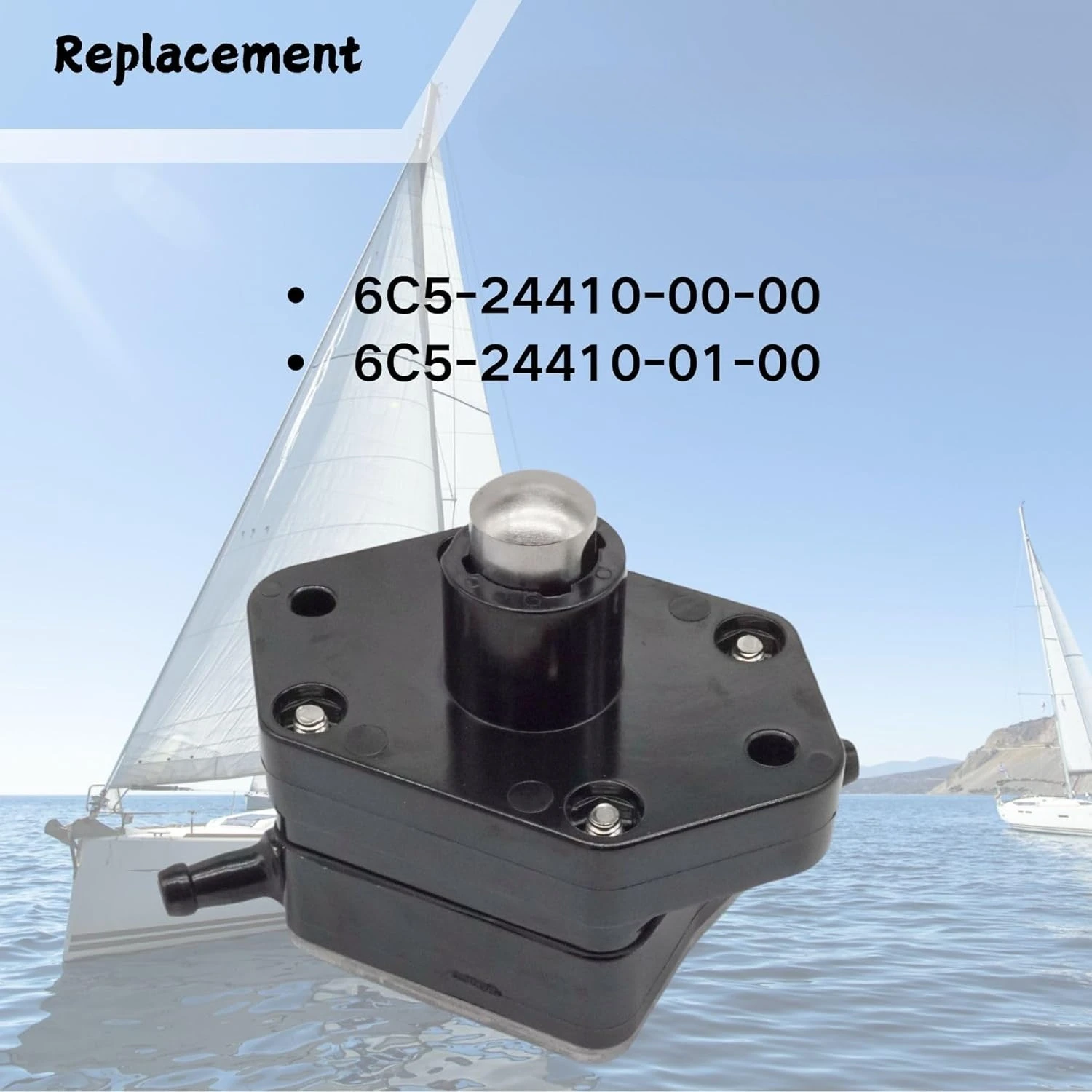 Фото Топливный насос Boat Marine 6C5-24410-00-00 для 4-тактных подвесных лодочных моторов Yamaha 30, 40, 50, 60 л.с., замена 6C5-24410-01-00 №2