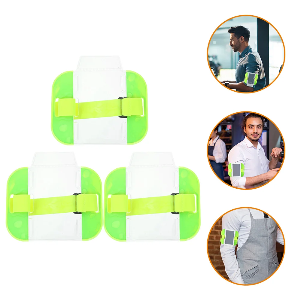 

3 Pcs ID Card Armband Holder Tools Worker Badge Holders Security Protective Cover Home