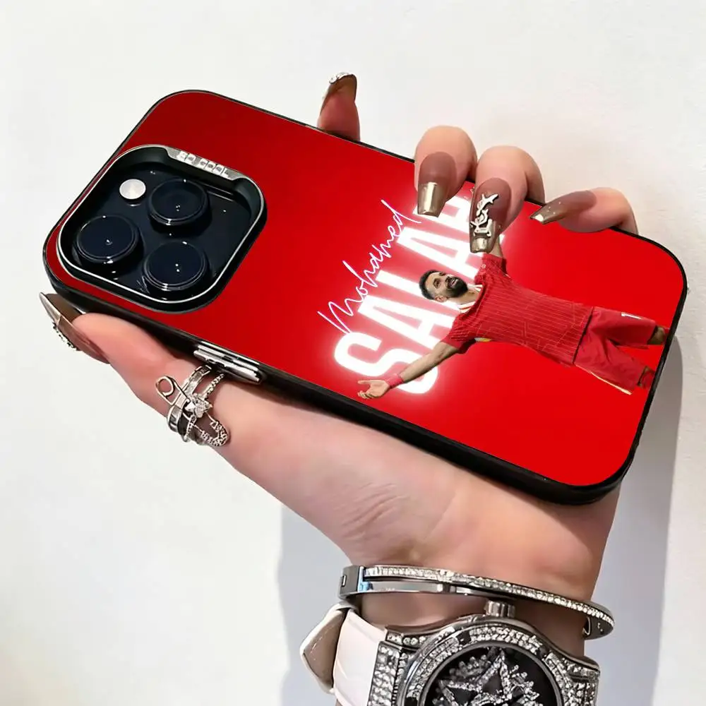 Фото Чехол для телефона с изображением футболиста М-Мохамеда Салаха для iPhone 17, 16, 15, 14, 13, 12, 11 Plus, Pro Max, XS, цветной, серебристо-черный №4