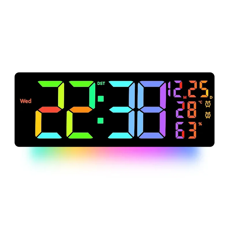 

RGB Настенные Цифровые Часы 17 дюймов