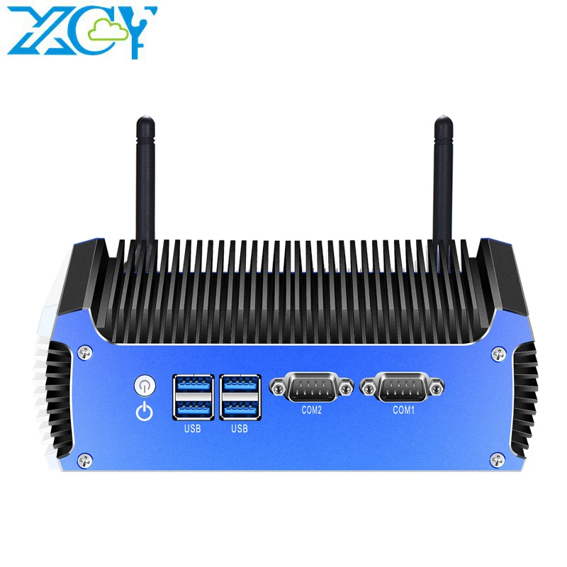 Мини-ПК XCY без кулера Intel i7 5500U 4500U Windows 10 pro Linux тонкий клиент Pfsense Micro 2Lan Tv
