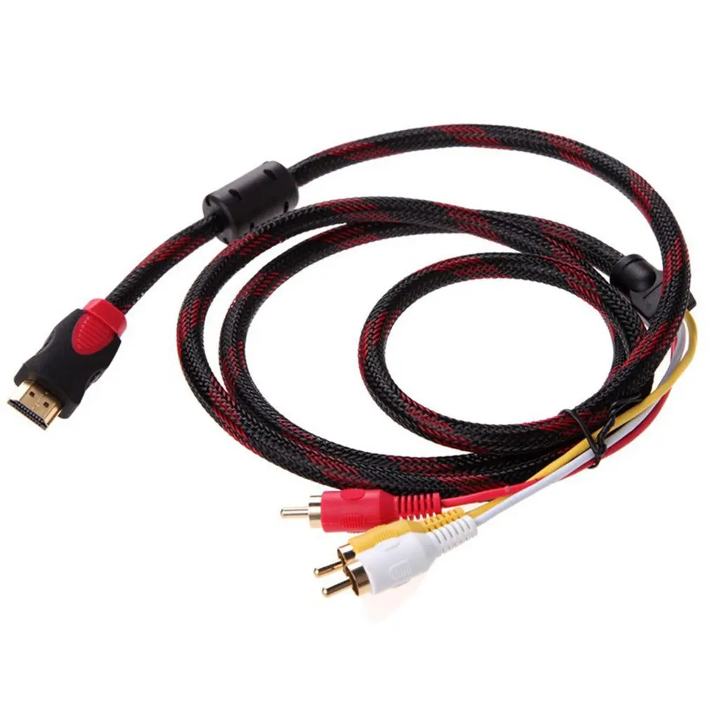 

Exquisitely Designed Durable HDMI-compatible Male To 3 RCA Video Audio AV Component Converter Adapter Cable HDTV 1080