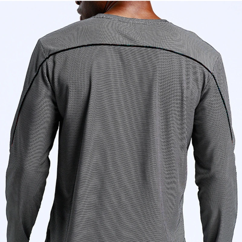 LU Compression Shirt Man Quick Dry Running Shirt Long Sleeve Sports Top Loose Breathable Outdoor Workout Fitness T-shirt