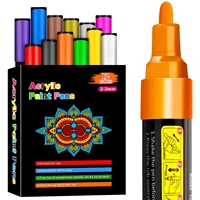 acrylic paint pensset of 18 pcs paint markers pens for rocks craft ceramic glass wood fabric canvas art crafting supplies