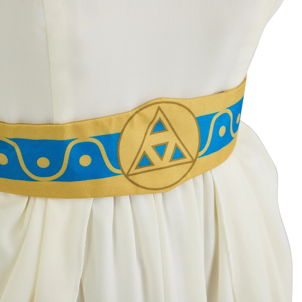 Костюм принцессы из игры Зельда костюм для косплея белое платье с ожерельем и