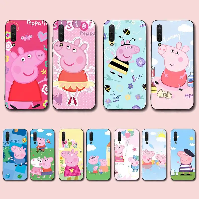 

MINISO P-PEPPA PIG Phone Case for Xiaomi mi 5 6 8 9 10 lite pro SE Mix 2s 3 F1 Max2 3