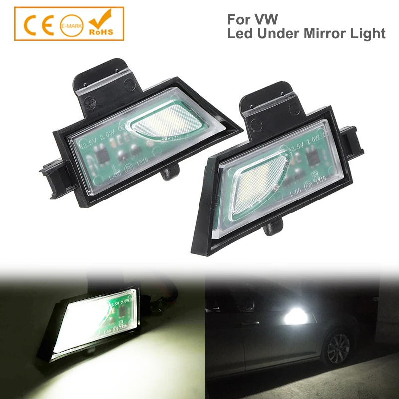 

1 Pair For VW Golf 7 MK7 Variant GTI R20 Sportsvan Touran MK3 T5 Car Accsesories LED Side Under Mirror Lamps Puddle Light
