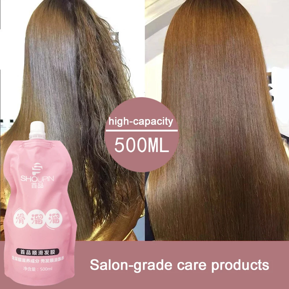 

5 Seconds Magical Keratin Hair Mask Soft Smooth Shiny Nutrition Repair Damage Frizzy Deep Nourishing Scalp Care Products 500ml