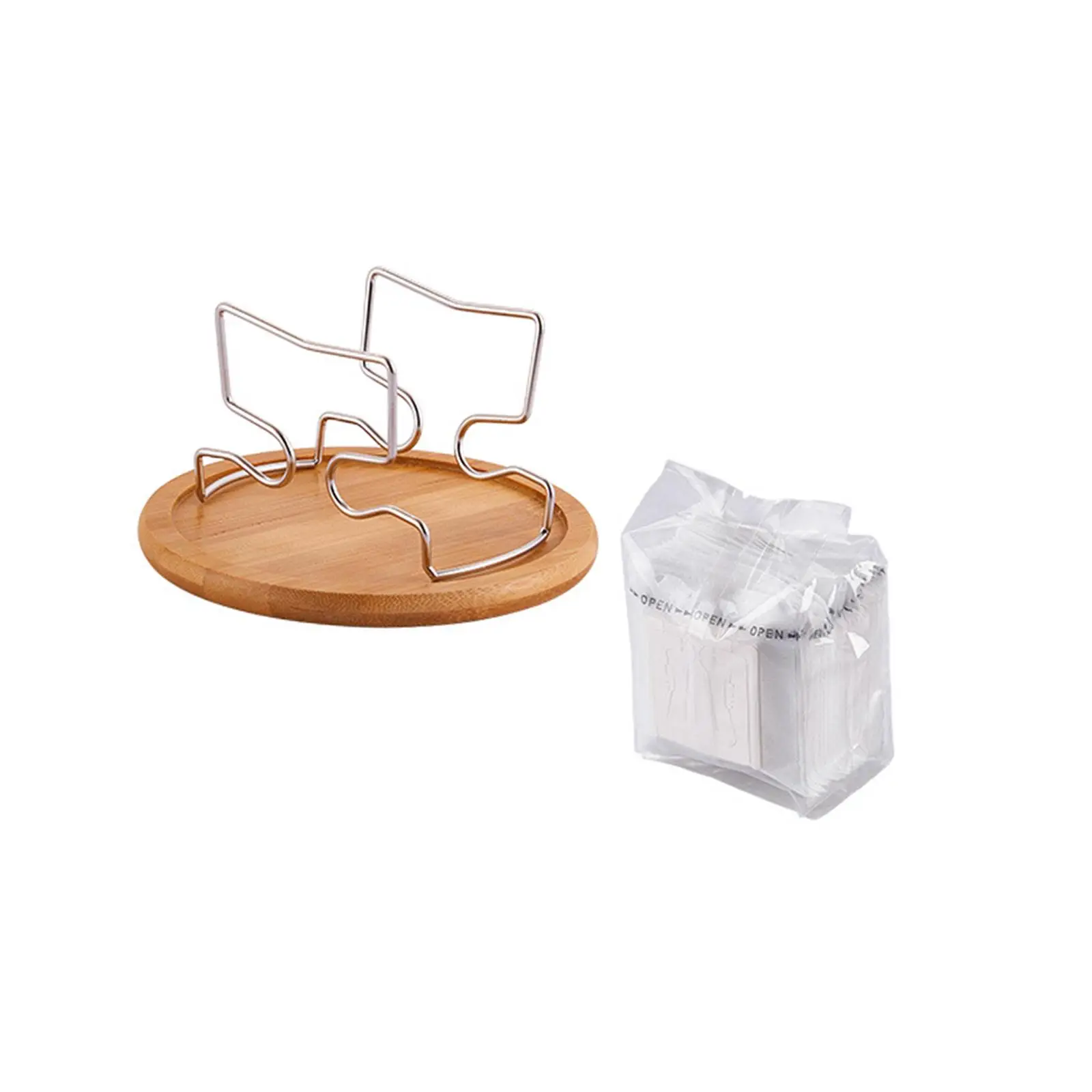 

Портативный держатель для фильтра для кофе с деревянным лотком