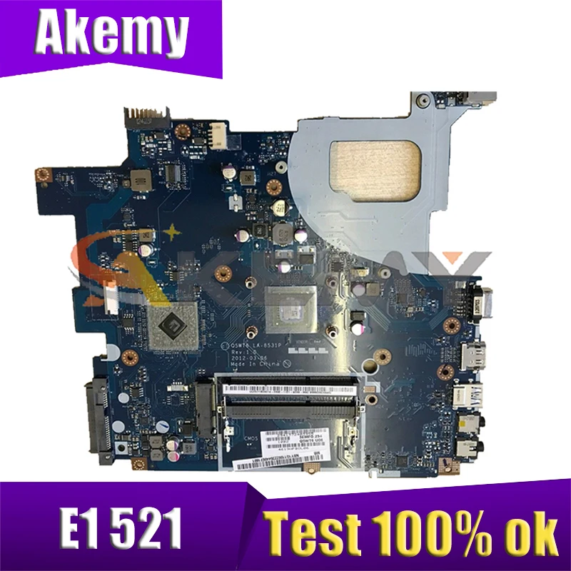 

AKEMY Q5WT6 LA-8531P NB.Y1G11.002 NBY1G11002 Laptop motherboard For Acer Aspire E1 521 CPU Onboard DDR3 warranty 60 days