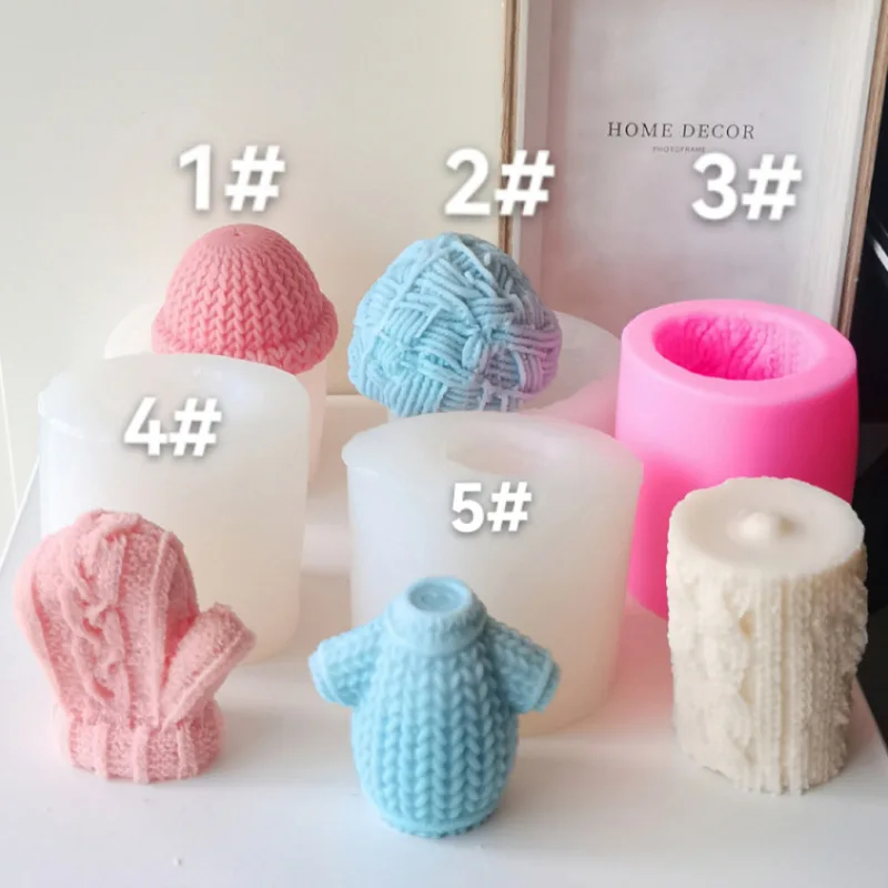 

christmas scented candle moulds winter sweater gloves hat candle silicone moulds aroma soap moulds epoxy resin molds