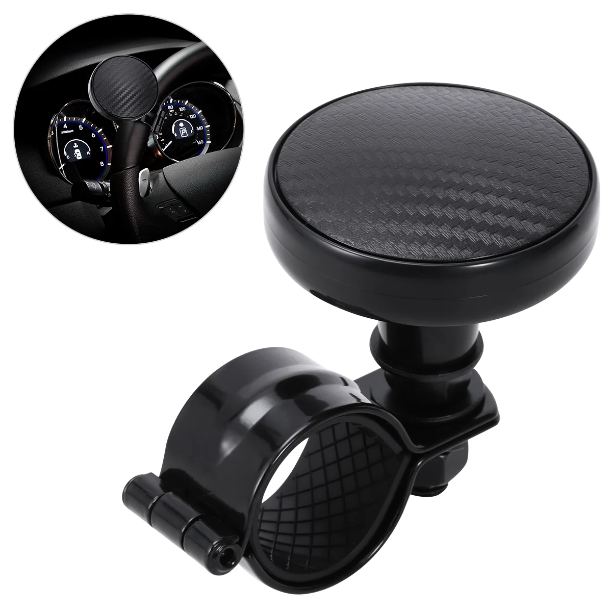 

VORCOOL Black Steering Wheel Knob Steering Wheel Auxiliary Accessory for Car Vehicle
