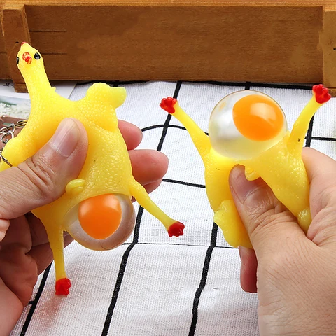 Сжимаемая игрушка-курица с яйцом, детский антистресс