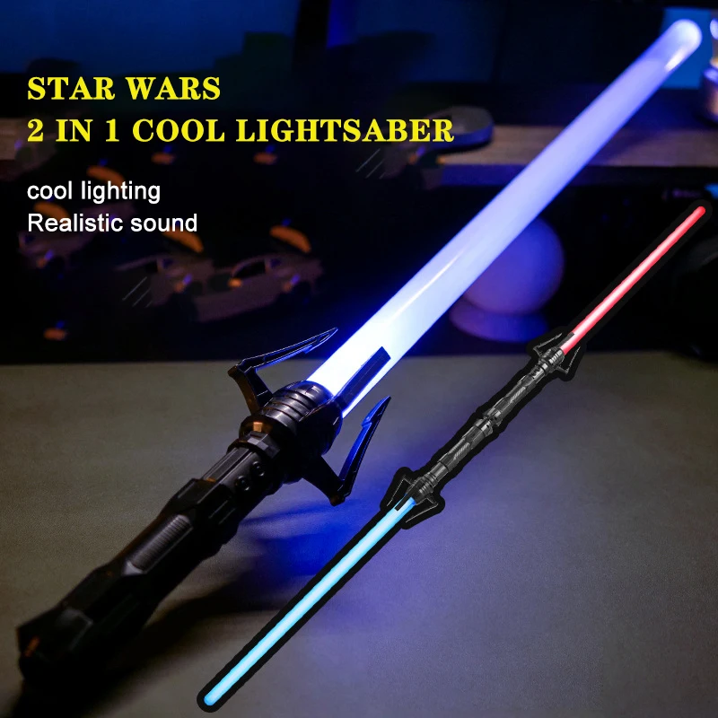 

Led Lightsaber Transformed Into Interactive Laser Sword Seven-color Metal Lightsaber Two-in-one Outdoor Luminous Children's Gift