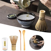 3pcs tea set japanese matcha whisk chasen tea spoon and scoop chashaku natural bamboo tea tools accessories kit