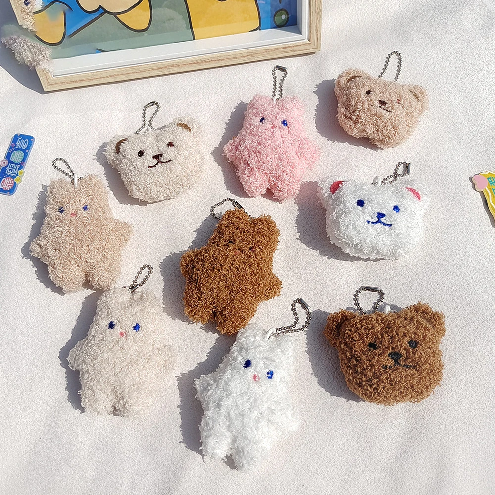

Cartoon Anime Soft Stuffed Keychain Bag Pendant Plush Doll Brooch Little Rabbit Bear Animal Diy Accessories Gifts For Girls Toy