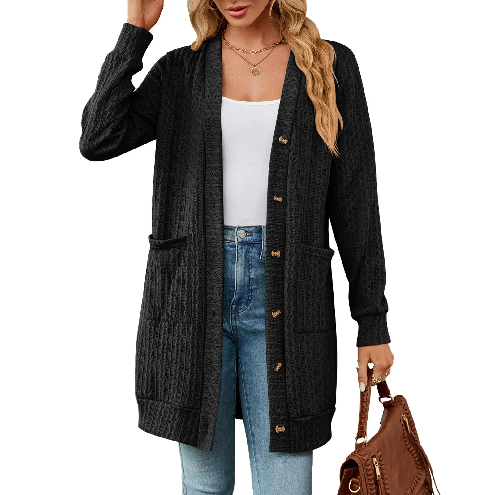 Модные женские свитера 2023 женская одежда осень зима однотонный рукав летучая