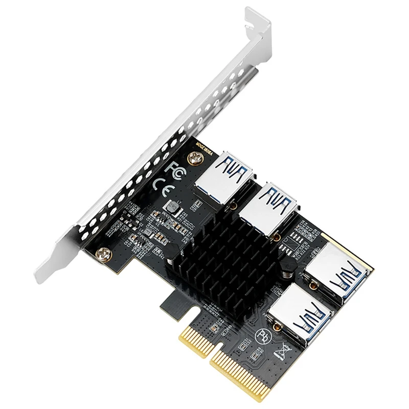 

Плата PCIE One для четырех адаптеров PCIE 4X к 4-портовому USB3.0, плата расширения для порта поддержки майнинга BTC, графические карты серии 30