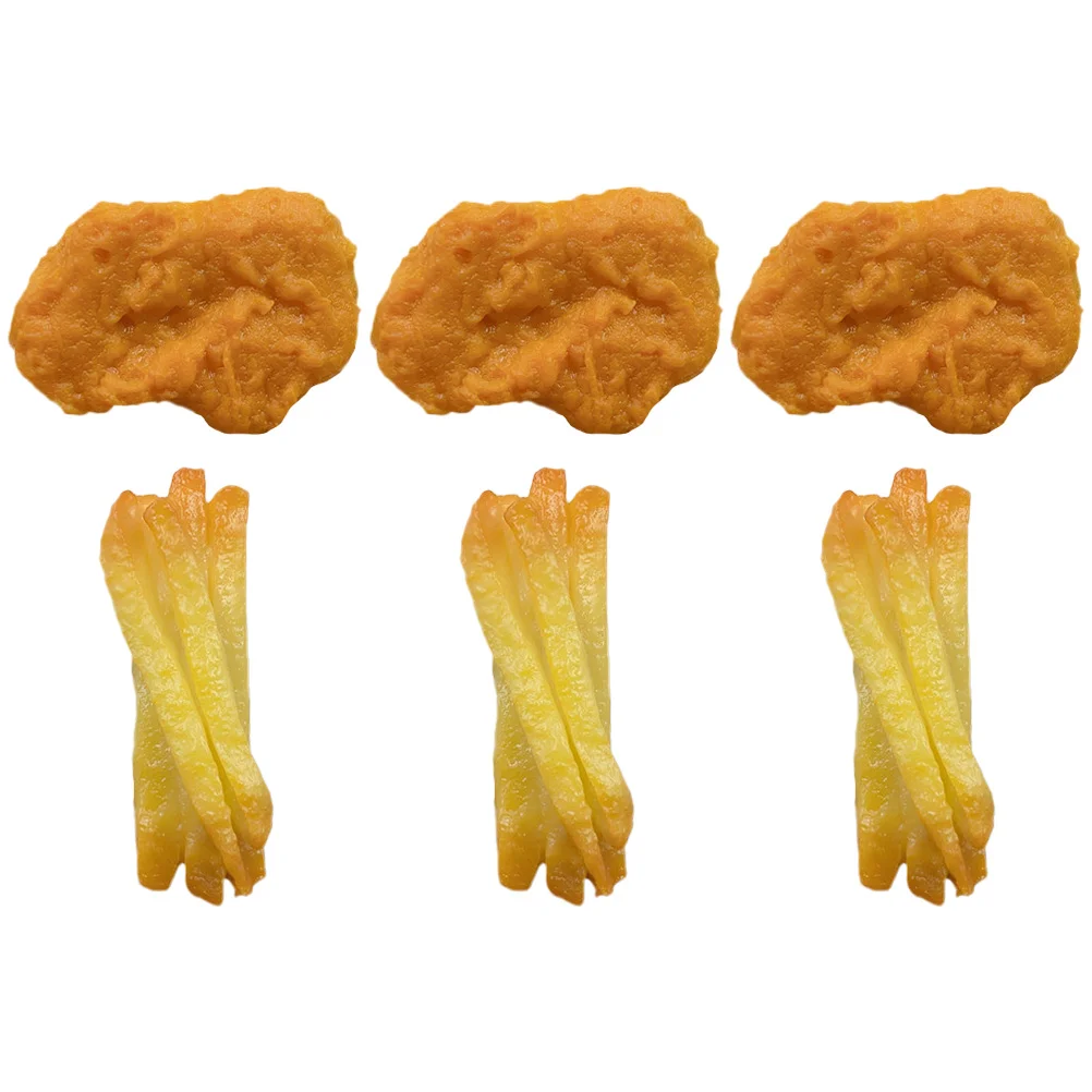

Play Model Fake Meatchicken Simulated Display Props Simulation Fries French Kids Toys Foodies Gifts Tricky Party Decor