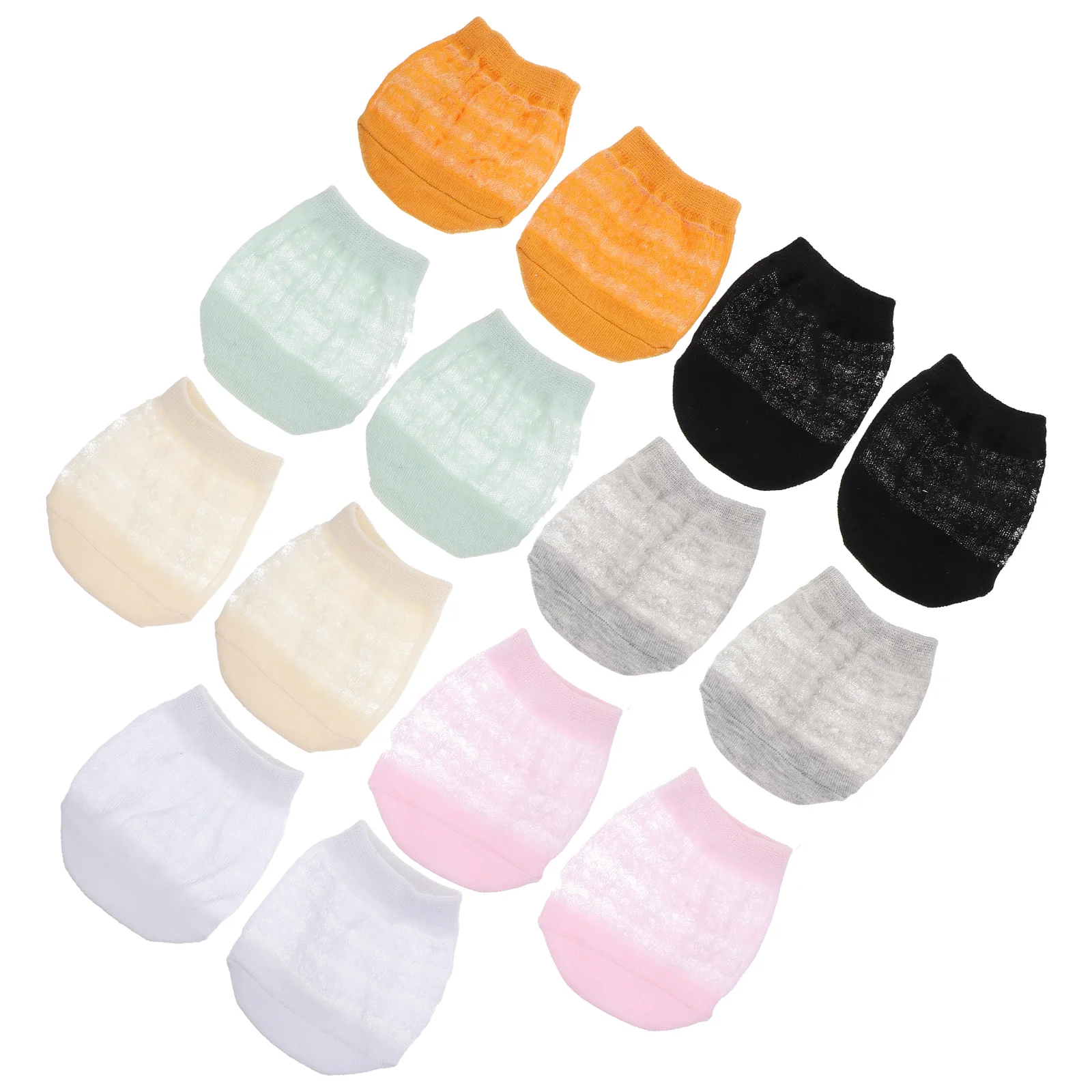 

Socks Half Toe Topper Seamless Liner Woman Breathable Forefoot Palm Ice Silk Cotton