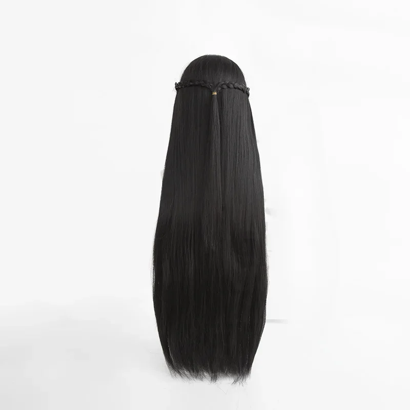 Парик для косплея Hoshimi Miyabi ZZZ Game Zenless Zone Zero заколки кошачьи ушки черный длинный