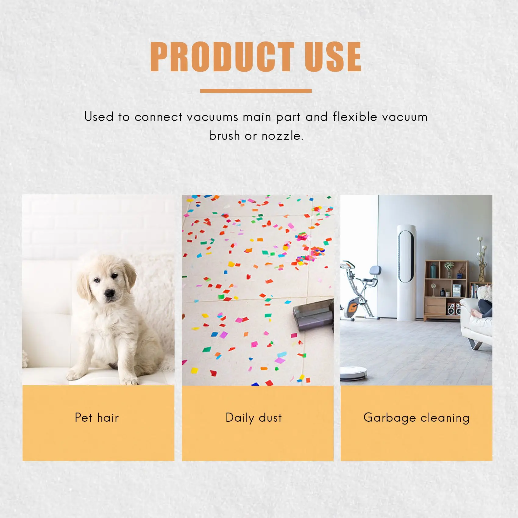 Ассорти запасных частей для щеток пылесоса из конского волоса с адаптером 32/35 мм