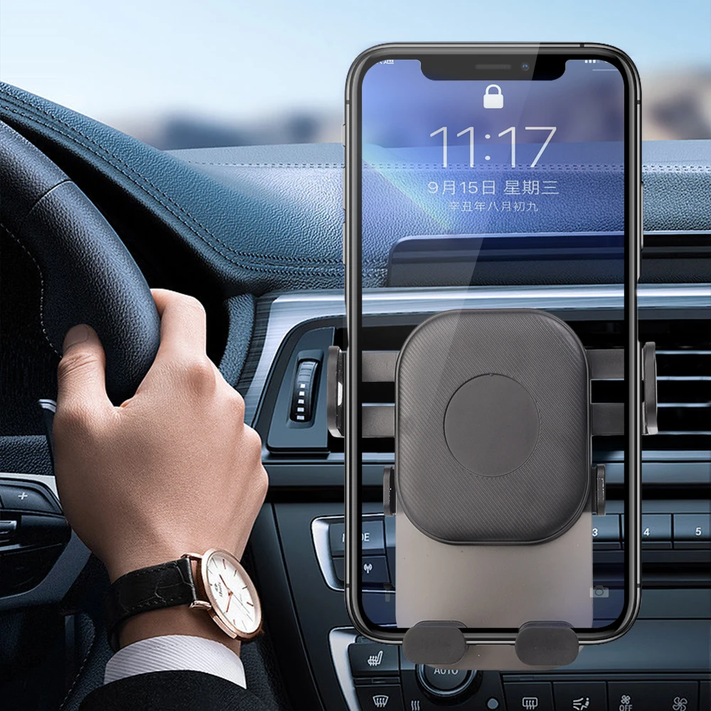 

Car Air Outlet Gravity Phone Holder Navigation Gravity Sensing Air Outlet Clip Universal Mobile Phone Holder Automotive Supplies