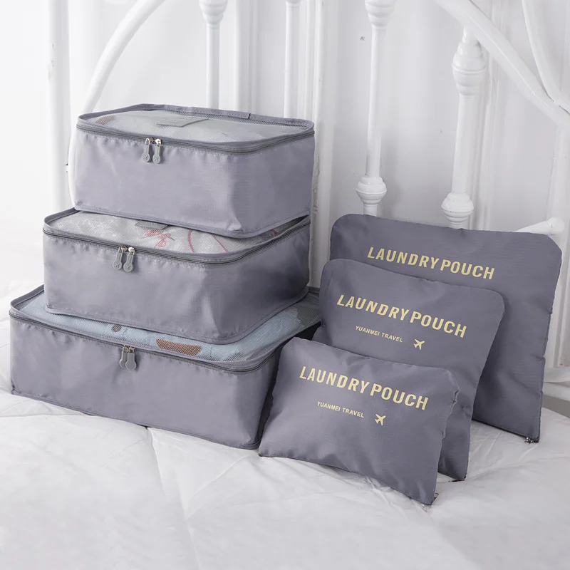 

Pouch Packing Colors Storage Portable Local 9 Cube Clothes Travel Luggage Organizer Bags Waterproof Set Stock