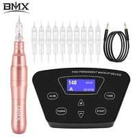 bmx tattoo machine kit professional digital rotary tattoo pen with cartridge needle for permanent makeup eyebrow lips pmu