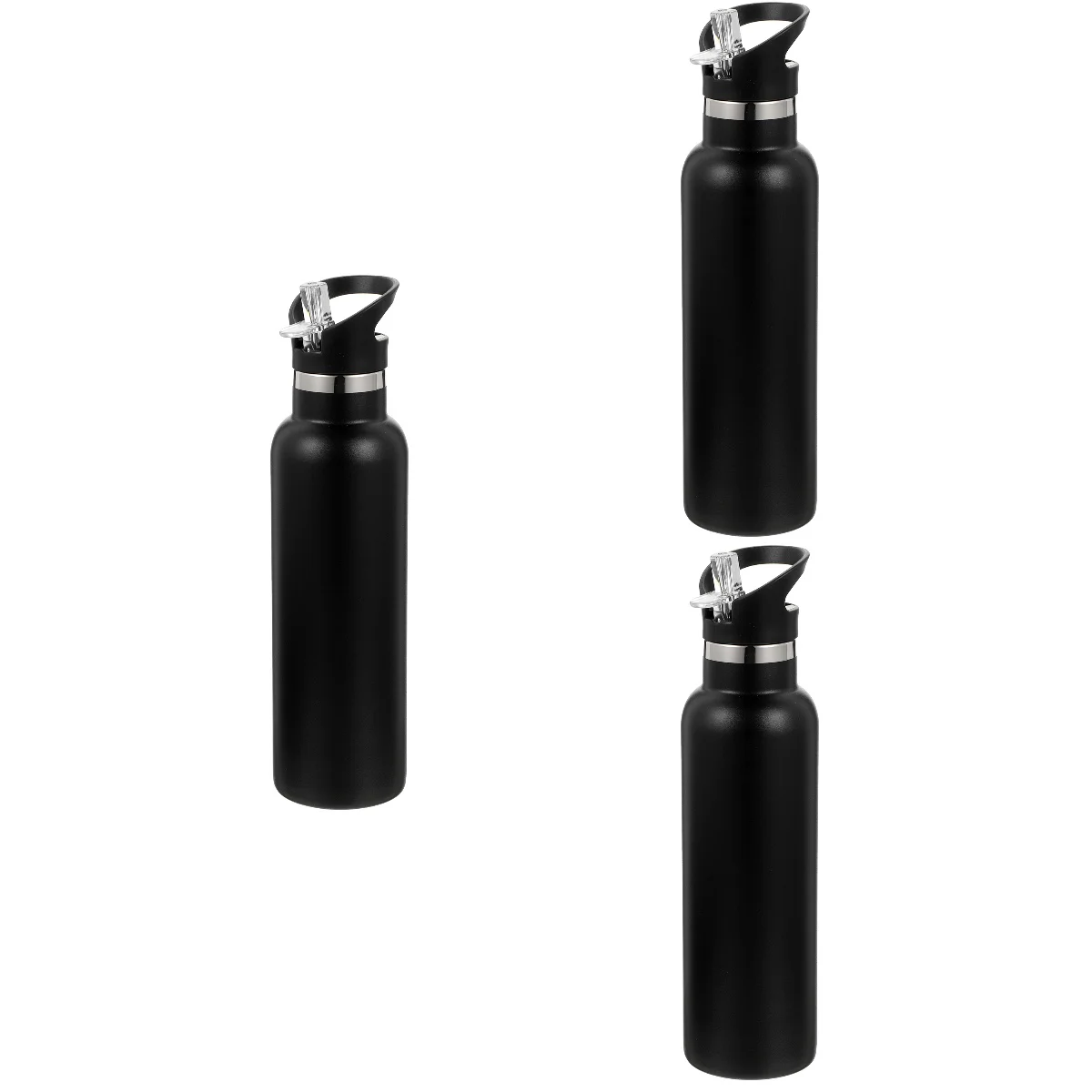 

3pcs Portable Sports Bottle Stainless Steel Insulated Bottle Fitness Bottle