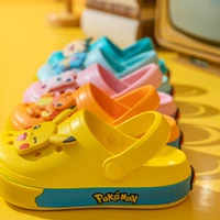pokemon slippers pvc summer pokemon shoes pokemon go pikachu sandals beach shoes anime kawaii home kids pokemon birthday gifts