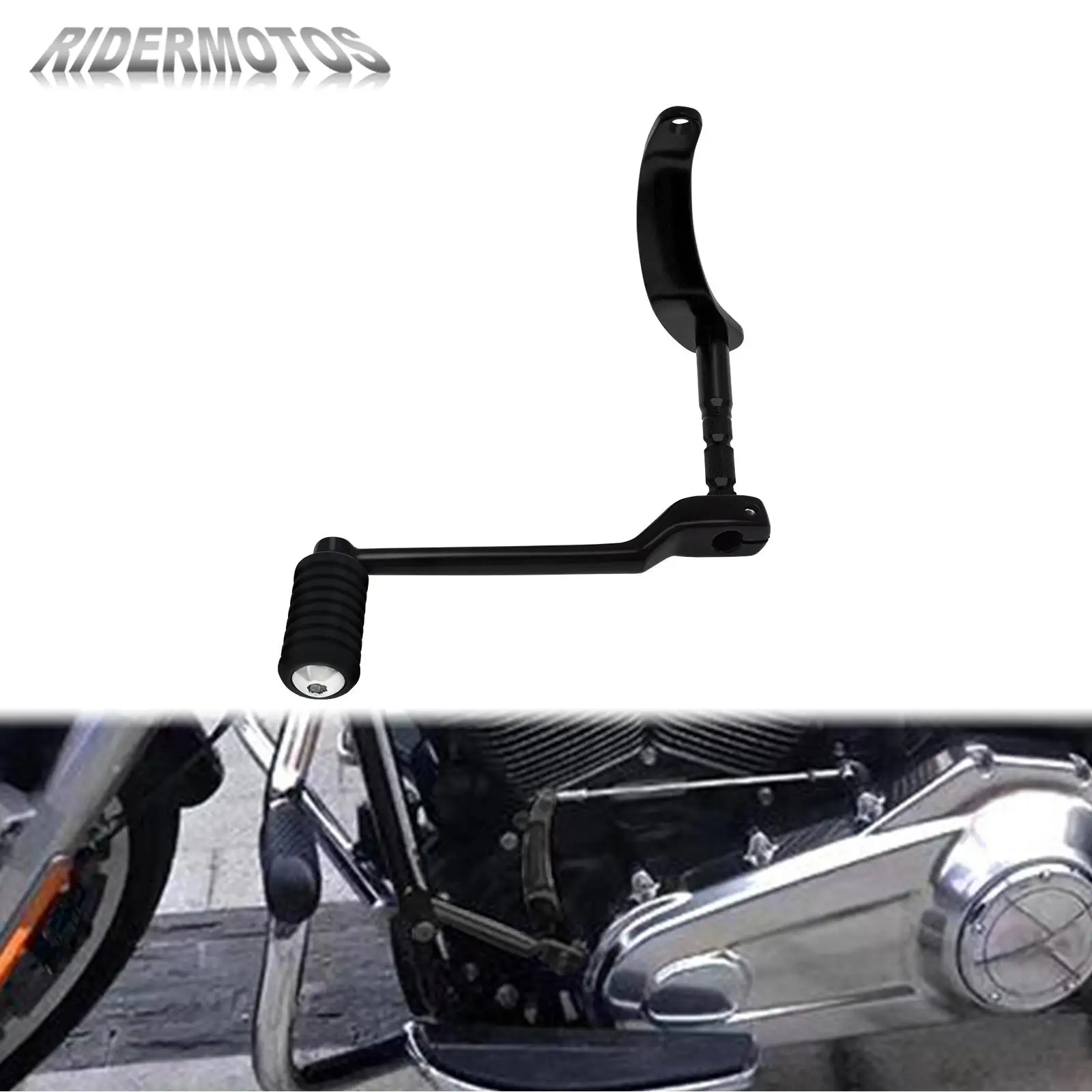 

Motorcycle Black Front Heel Toe Shift Lever Pedal Shifter Foot Pegs For Harley Softail Fat Boy Heritage Slim Deluxe 2018-2023