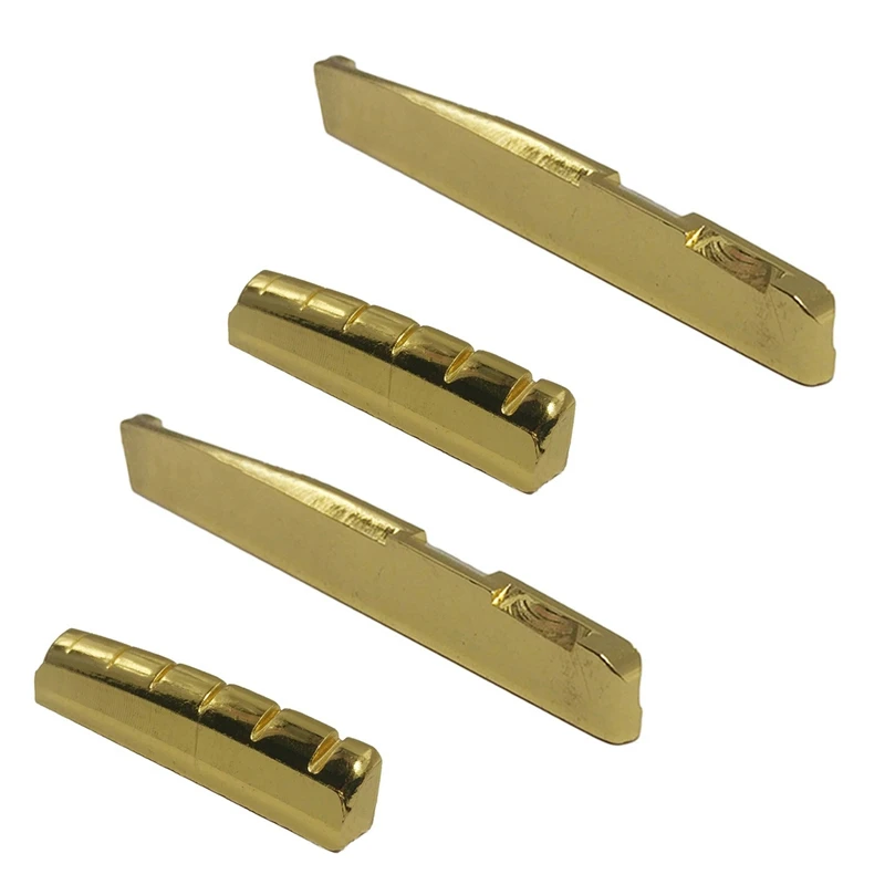 

2X Brass 6 String Acoustic Guitar Bridge Nut And Saddle