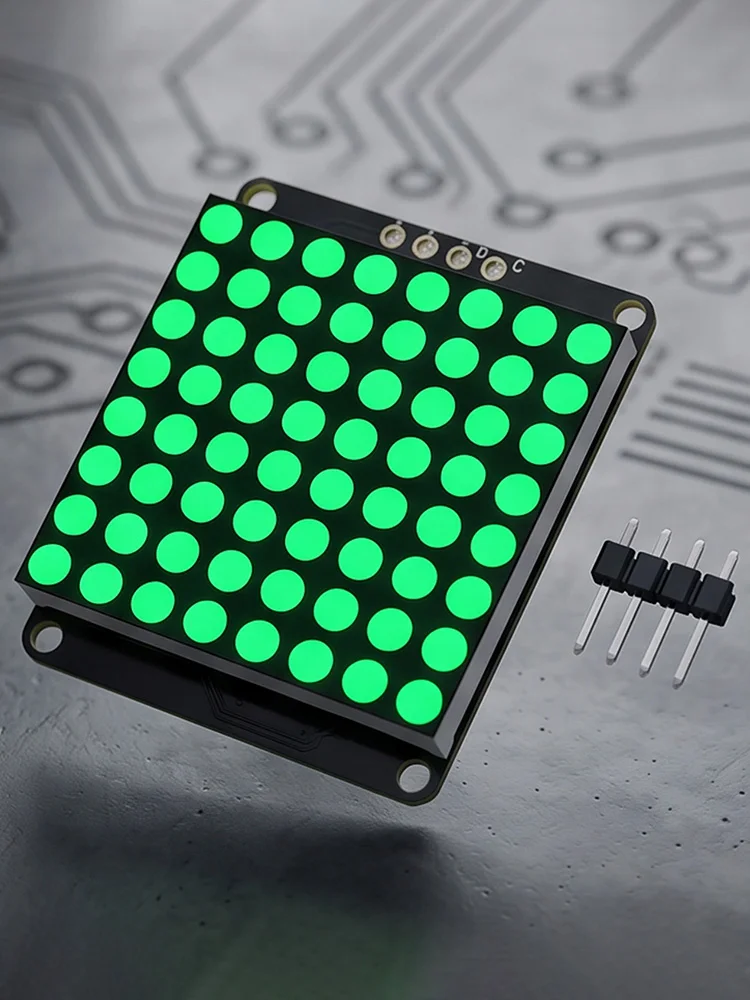 Фото Модуль матричного светодиодного дисплея 8x8 с интерфейсом I2C, драйвер HT16K33, модуль светодиодной матрицы для Arduino №4